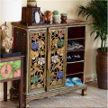 luxury furniture wooden furniture designs Thailand Antique Style Corner Shoes Cabinet